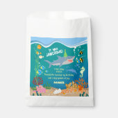 Sachets En Papier Requin souriant sous la mer garçon fête d'annivers (Devant)