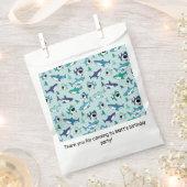 Sachets En Papier Requins Anniversaire Bleu (Coupé)