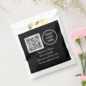Sachets En Papier Réseau social QR Code Black Business Logo (Scellé)