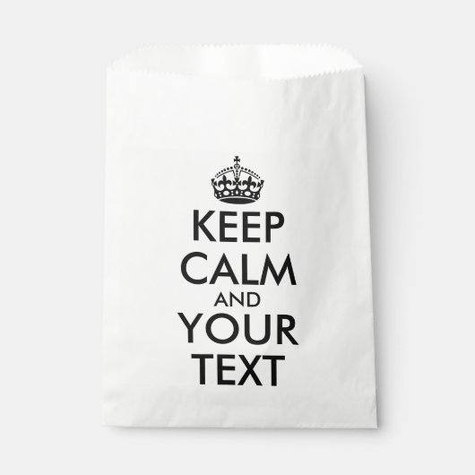 Sachets En Papier Restez calme et continuez - Créez votre propre (Devant)