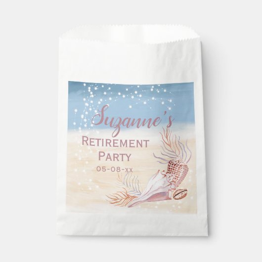 Sachets En Papier Retraite Beach Coastal Party (Devant)