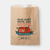 Sachets En Papier Retraité Poste Travailleur Mailman Parti de retrai (Devant)