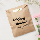 Sachets En Papier Retro Amour et Merci mariage Favor (Scellé)
