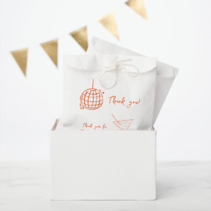 Sachets En Papier Retro Anniversaire Disco Ball cocktail merci pour