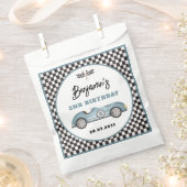 Sachets En Papier Retro Blue Race Car Two Fast Boy 2e anniversaire (Coupé)