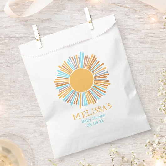 Sachets En Papier Retro boho soleil vient ici le soleil merci