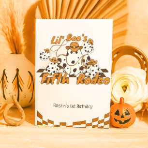Sachets En Papier Retro Cowboy Halloween À damiers Motif Anniversair