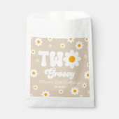 Sachets En Papier Retro Daisy Flower Two Super 2e fête d'anniversair (Devant)