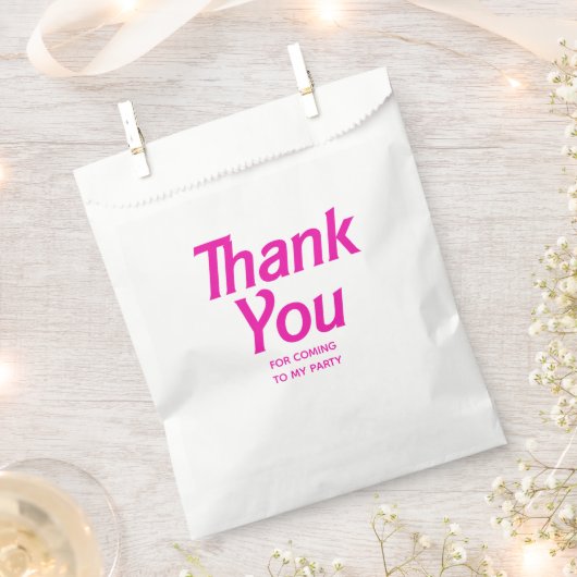 Sachets En Papier Retro Dolly, Allons faire la fête ! Hot Pink (Coupé)