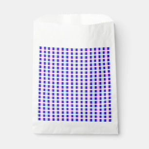 Sachets En Papier rétro électrique rayé bleu & violet