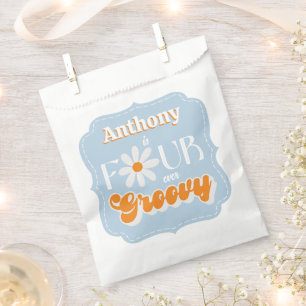 Sachets En Papier Retro Four Ever Super Boys 4e anniversaire
