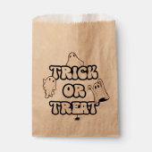 Sachets En Papier Retro Ghosts Halloween Tricoter ou traiter (Devant)