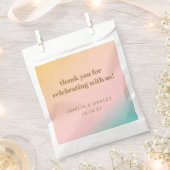 Sachets En Papier Retro Pastel Gradient Mariage unique personnalisé  (Coupé)