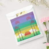 Sachets En Papier Retro Purple Sunset Palm Trees Art (Scellé)