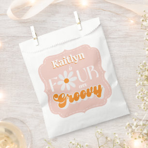 Sachets En Papier Retro Quatre Filles toujours Super 4e anniversaire