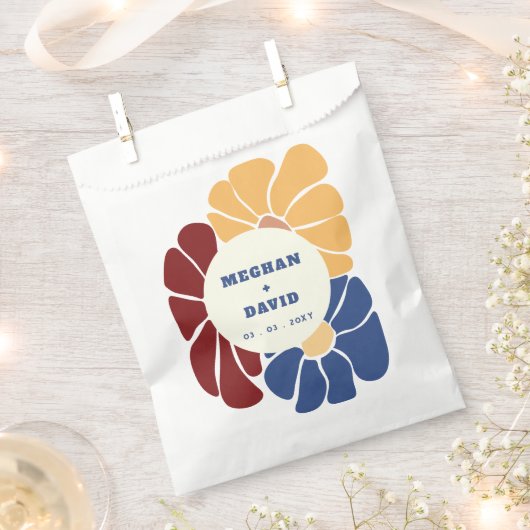 Sachets En Papier Retro Super Boho Chic Floral Mariage (Coupé)
