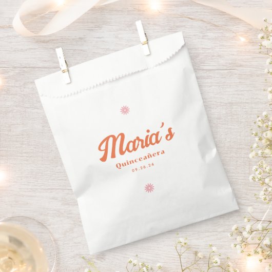Sachets En Papier Retro Super Daisy Quinceanera (Coupé)