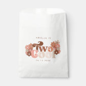 Sachets En Papier Retro Super deux filles Cool 2e anniversaire (Devant)