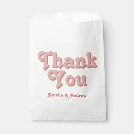 Sachets En Papier Retro Super Floral 1970 Bold Mariage (Devant)