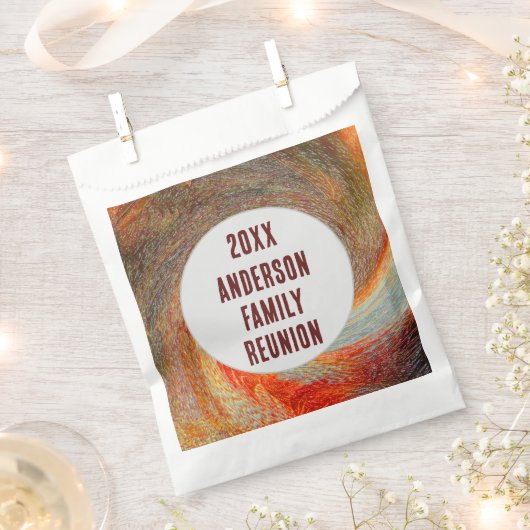 Sachets En Papier Réunion familiale annuelle Super Abstraite Swirl (Coupé)