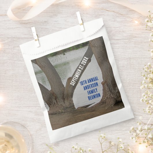 Sachets En Papier Réunion familiale Rustic Lakehouse vacances annuel (Coupé)