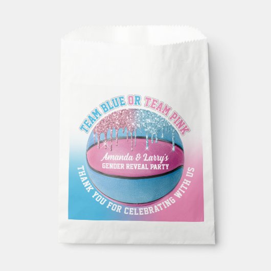 Sachets En Papier Révélation de genre du basket-ball (Devant)