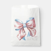 Sachets En Papier Révélation de genre rose et bleu Bow (Devant)