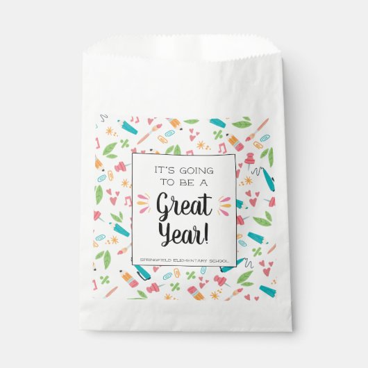 Sachets En Papier Revenir à l'école (Devant)