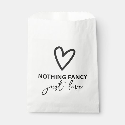 Sachets En Papier Rien de fantaisie Juste Amour Motif Mariage (Devant)