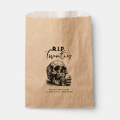 Sachets En Papier RIP Années Whiskey Skull Anniversaire Merci (Devant)