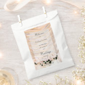 Sachets En Papier Robe de mariée blanche avec Mariage Rose (Coupé)