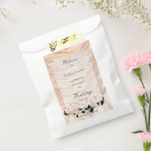 Sachets En Papier Robe de mariée blanche avec Mariage Rose (Scellé)
