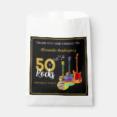 Sachets En Papier Rock and Roll 50e anniversaire Merci de fête (Devant)