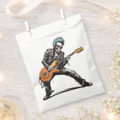 Sachets En Papier Rock and Roll Skeletons Anniversaire (Coupé)