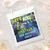 Sachets En Papier Roll Neon Glow Party pour lui garçons Hommes Bleus (Coupé)