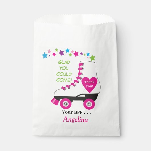 Sachets En Papier Roller Skate Favoriser ou Party Bag pour les bonbo (Devant)