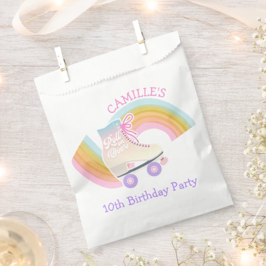 Sachets En Papier Roller Skating Girl Fête d'anniversaire (Coupé)