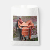 Sachets En Papier Romance rustique : Selle sur la clôture Mariage (Devant)