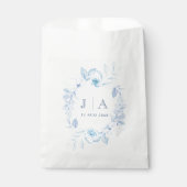 Sachets En Papier Romantic Chic Classic Blue Floral Favoriser Sac (Devant)