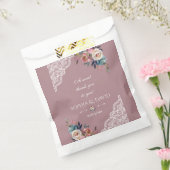 Sachets En Papier Romantique Dusty bleu Dusty Rose Fleurs Mariage (Scellé)