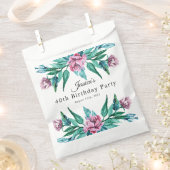 Sachets En Papier Romantique Feminine Floral 40e anniversaire (Coupé)