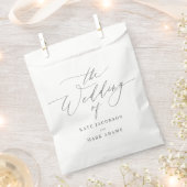 Sachets En Papier Romantique Script modifiable couleur mariage Favor (Coupé)