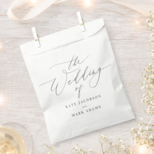 Sachets En Papier Romantique Script modifiable couleur mariage Favor