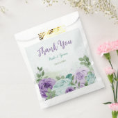 Sachets En Papier romantique violet bleu fleurs verdure mariage (Scellé)