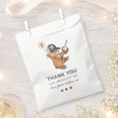 Sachets En Papier Rookie 1er Anniversaire Ours - Merci (Coupé)