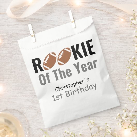 Sachets En Papier Rookie Football 1er anniversaire (Coupé)
