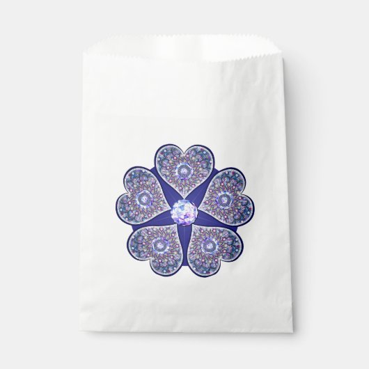 Sachets En Papier Rosace bleu ou rouge pour bébé&enfant (Devant)