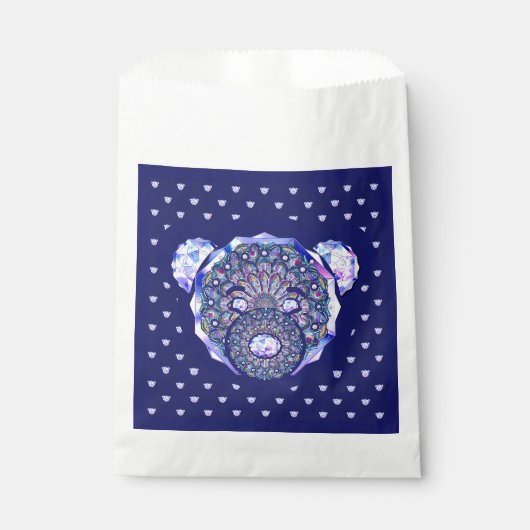 Sachets En Papier Rosace bleu ou rouge pour bébé&enfant (Devant)