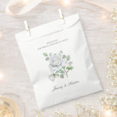 Sachets En Papier Rose Blanc Floral Botanique Mariage Favor Sac (Coupé)