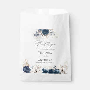 Sachets En Papier Rose bleu marine et Dusty Fête des mariées Favoris